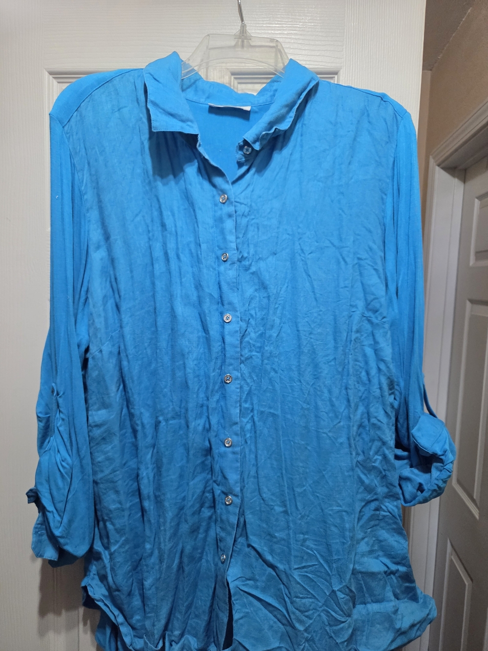 Calvin Klein Turquoise Button-Down Casual Shirt